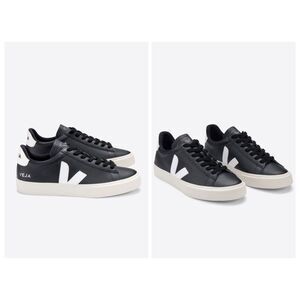 Veja Campo Sneakers Low Top Black/White Size US 6 Pre Owned